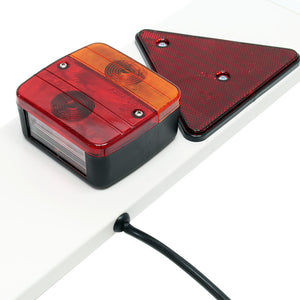 Barra portafanali per rimorchio a 7 poli 137 cm Con luci di posizione posteriore, freno e frecce