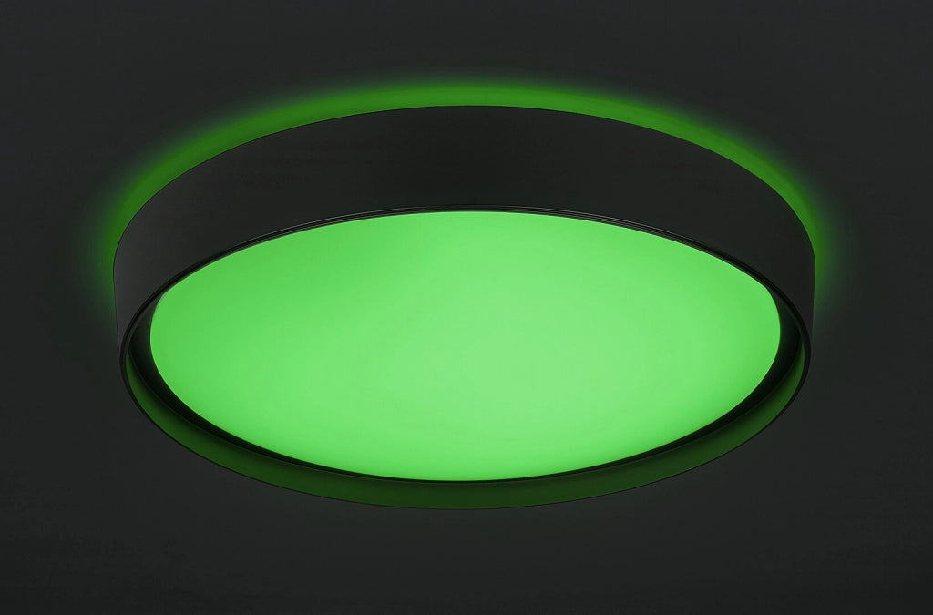 Plafoniera LED RGB con telecomando 50cm 40W nera Rabalux