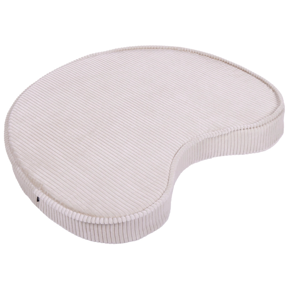 Set di 2 cuscini da terra in velluto a coste a forma di fagiolo beige e marrone cameretta soggiorno