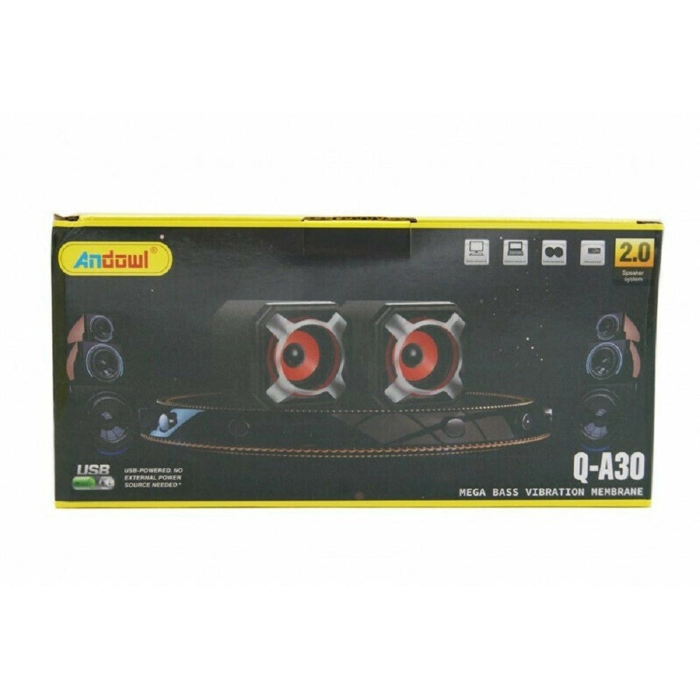 Trade Shop - Casse Altoparlante Per Computer 2,0 Mega Bass Bluetooth 10w Usb Portatile Q-a30 -