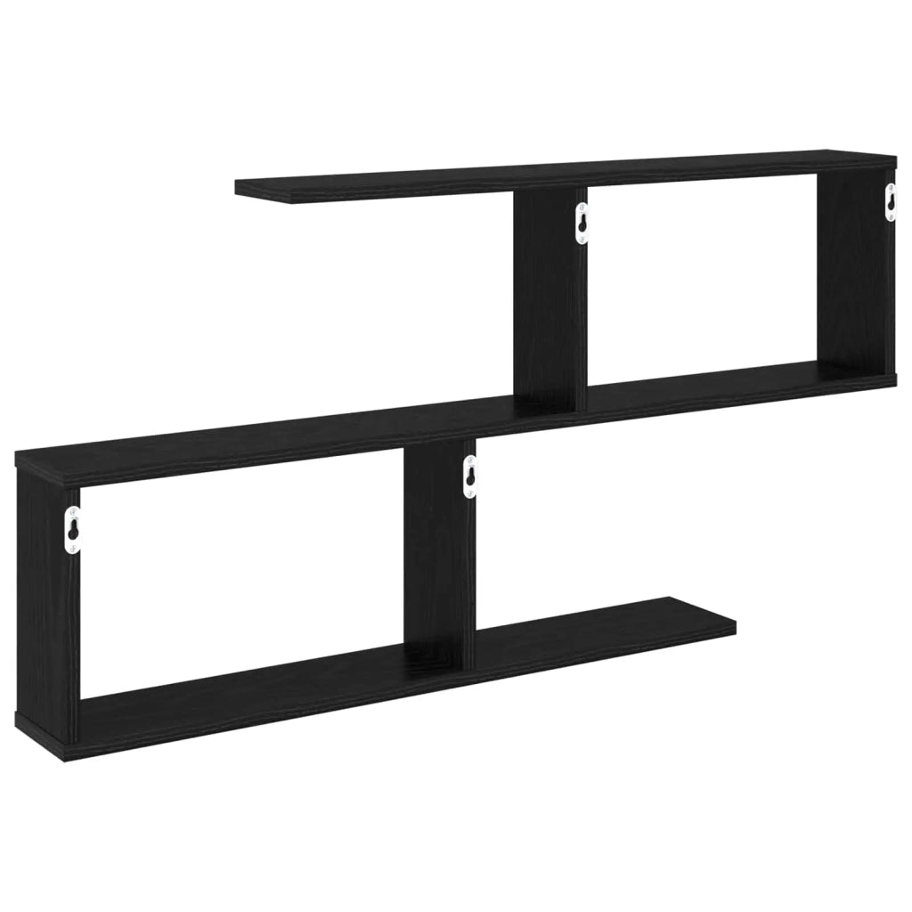 Scaffale da parete Rovere Nero 100 x 12 x 50,5 cm 8012269
