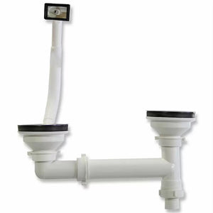 Lavello Cucina 1 Vasca e Mezza 105x50 cm in Acciaio Inox con Rubinetto Rainbow