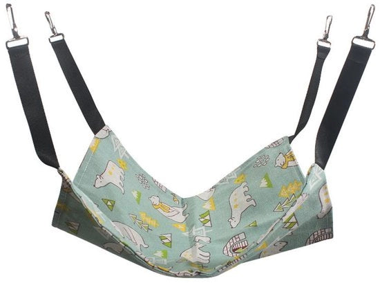 Hangmat per Animali - letto per animali appeso - asciugamano per animali leggero per primavera e estate - letto per animali - asciugamano per animali - stampato a doppia faccia - lavabile - adatto per animali fino a 9 kg - 35 x 35 cm