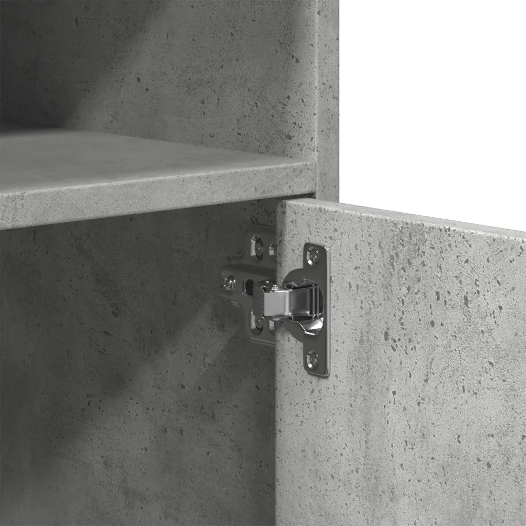 Mobiletto con Ruote Grigio Cemento 60x48x81 cm in Truciolato 853167