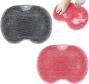 Panno per doccia in silicone 2 in 1 con spazzola per piedi, massaggio per piedi, scrub per piedi, panno per massaggi con chiusura a molla antiscivolo per la cura e l'igiene dei piedi