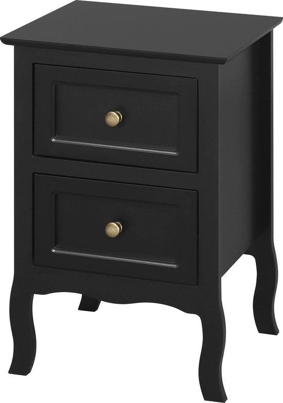 Comodino - Vintage - Rustico - Tavolo da salotto - Mobili da camera da letto - MDF - Tavolino da notte - Metallo - Industriale - Nero