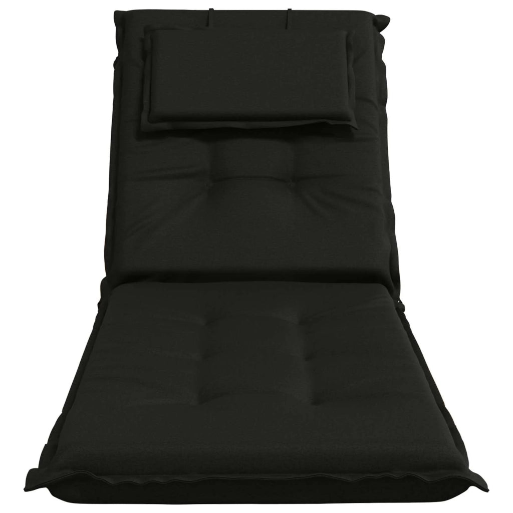 Cuscino per Lettino GEMERT 100% Poliestere Nero 190 x 60 x 9 cm 947521