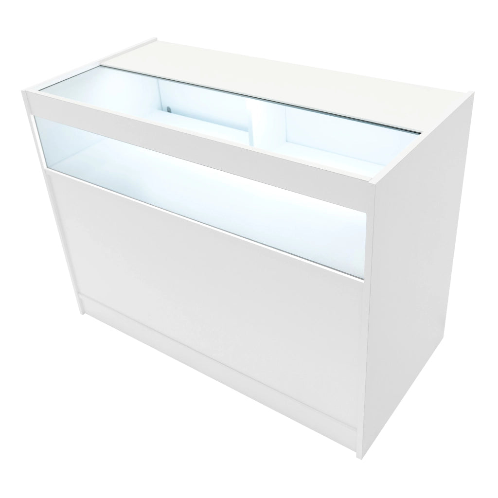 Set Banconi LED Bianco Harmonia B1200 C1200 LM60 Vetrina Negozio con Serratura
