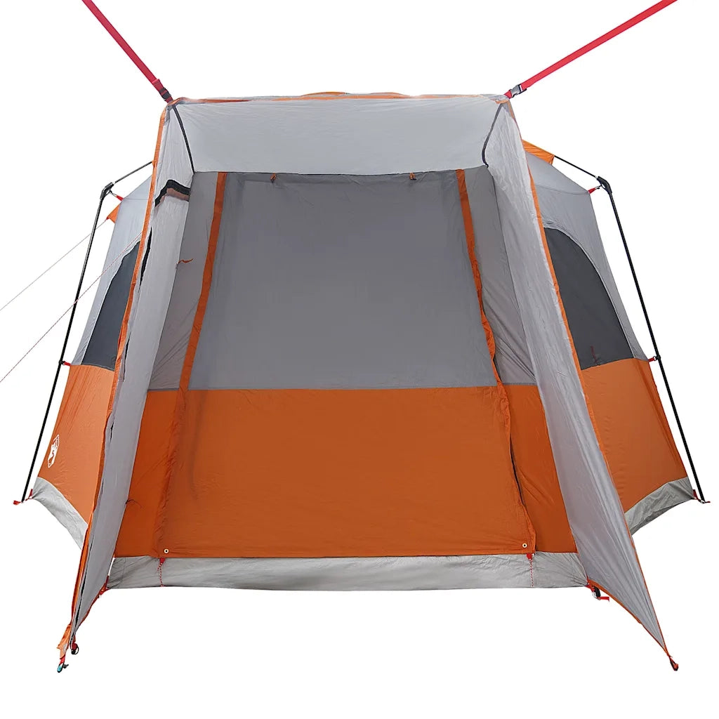 vidaXL Tenda da Campeggio 4 Persone Grigio e Arancione Impermeabile