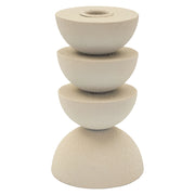 Farekani, Portacandela Sfumatura Colore Struttura Crema, Bianco Crema