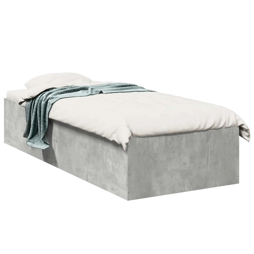 Struttura letto a pavimento Grigio Cemento 80 x 200 cm 3429546