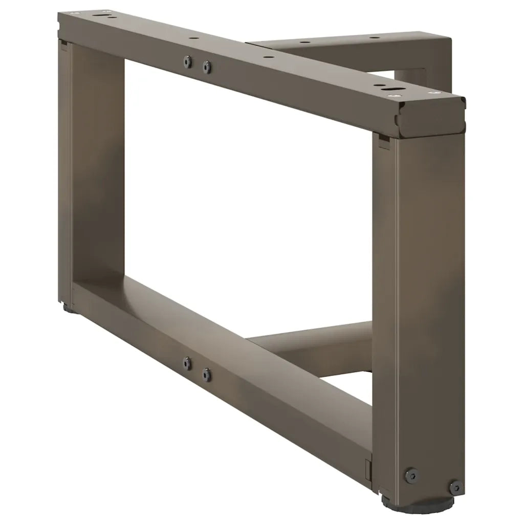Gambe per Tavolino da Caffè a Forma di T 2 pz Nere 60x25x(30-31) cm Acciaio 4013015