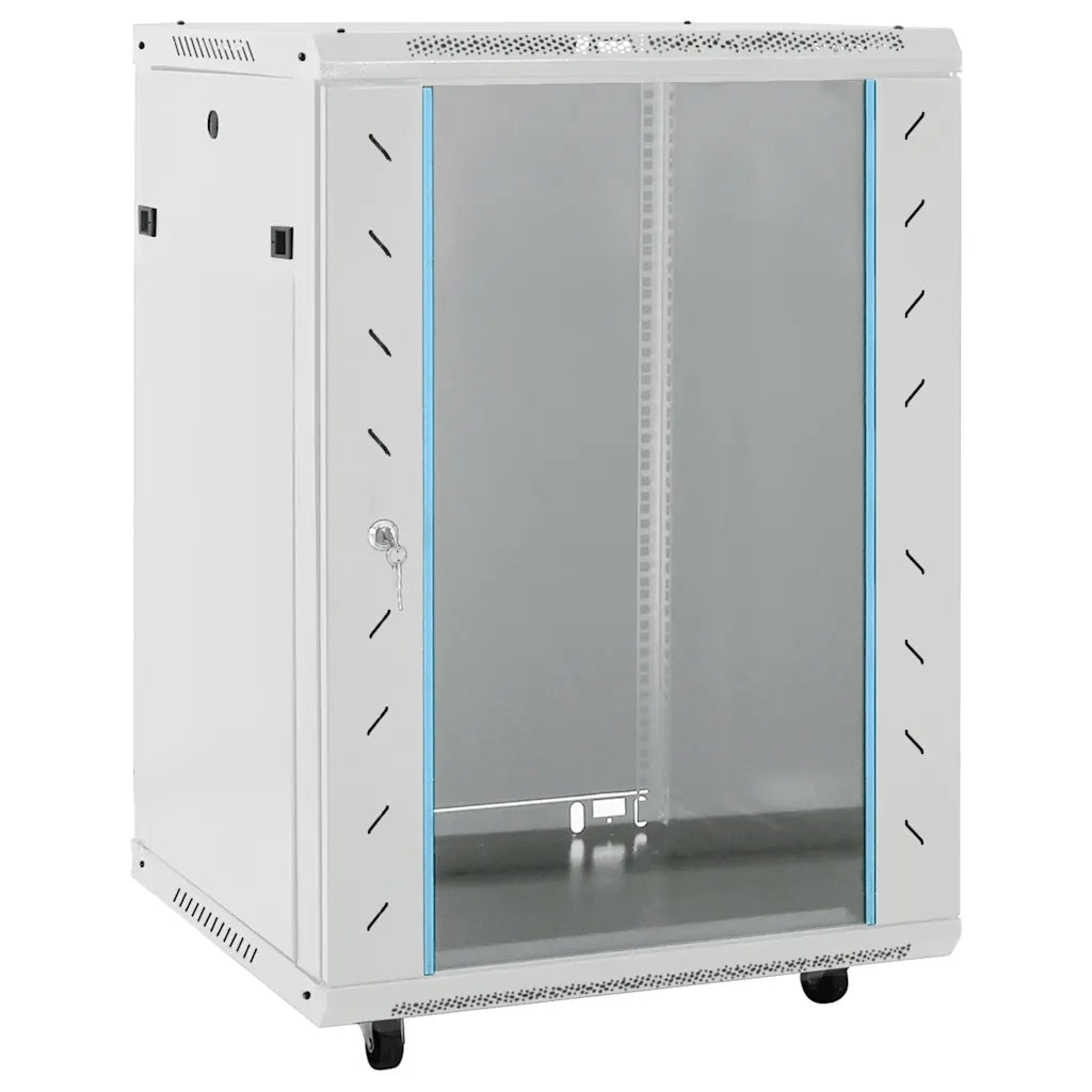 Armadietto di Rete 15U con Ruote Girevole 19" IP20 60x45x86 cm