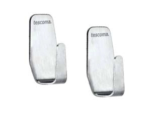 GANCIO IN ACCIAIO INOX PRESTO ROMBO PZ.2- - piccolo cm.2x3,5h. - 6 pezzi TESCOMA