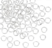 Anelli di chiusura saldati - Sicuri e Resistenti - Argento - Per creare gioielli - Per catene e bracciali - 80 pezzi