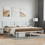 Giroletto con Testiera-Struttura Letto con testiera Metallo Bianco 200x200 cm 961237