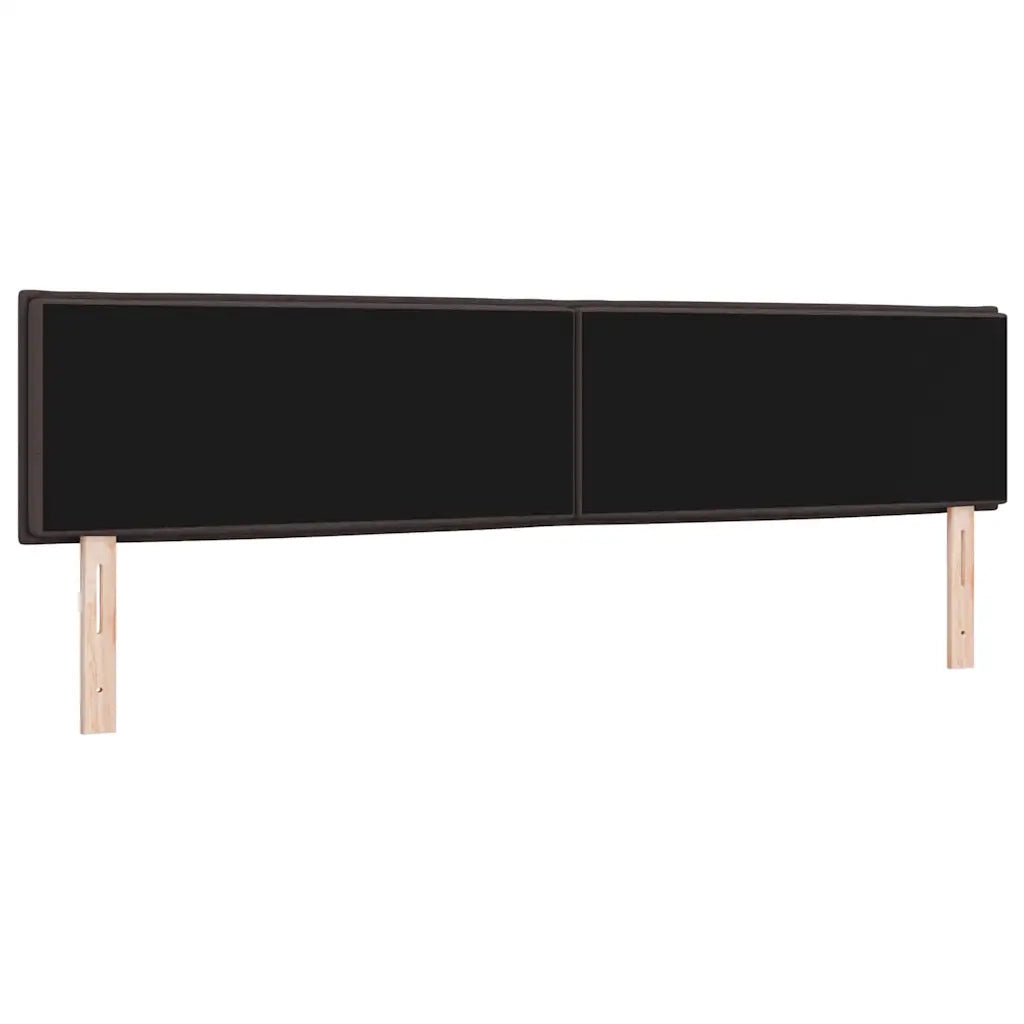 Testiera LED con strisce LED Marrone Scuro 200 cm Tessuto 3338009