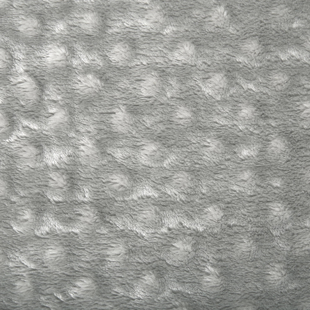 Coperta Grigio Chiaro Plaid 200 x 220 con nappe Texture Popcorn Morbido Copriletto