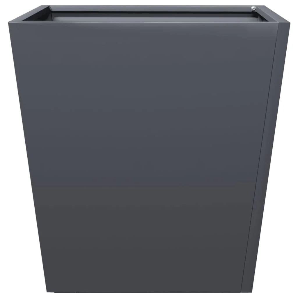 Fioriera rialzata per piante fiori giardino terrazze set da 2 40 x 40 x 40 cm acciaio antracite 02_0038949