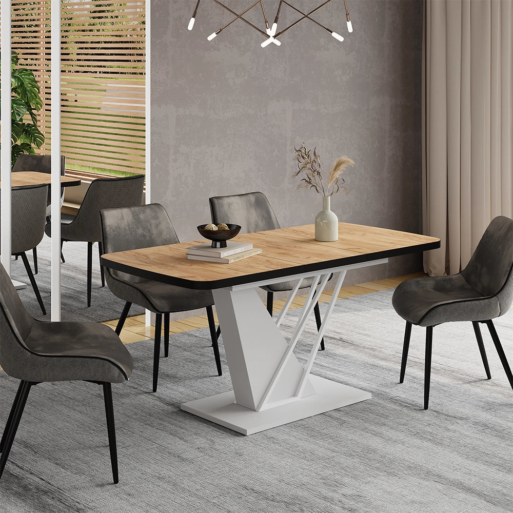 Vicco tavolo da pranzo allungabile Quercia dorata/bianco 120 x 80 cm estensibile
