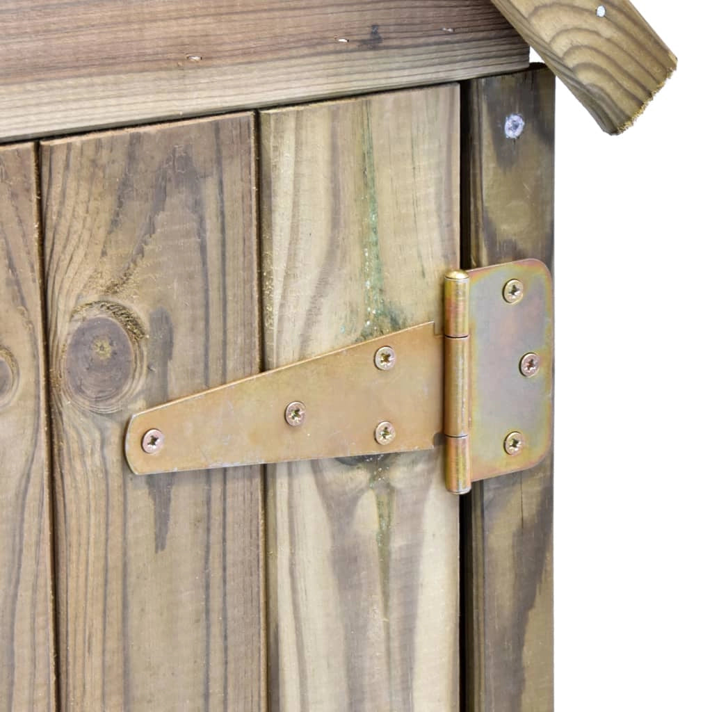 Casetta da giardino casetta per cabine capannone per rimessaggio casetta per esterni casetta per attrezzi robusti e porta 69,5 x 32 x 178 cm Legno di pino impregnato marrone 02_0022413