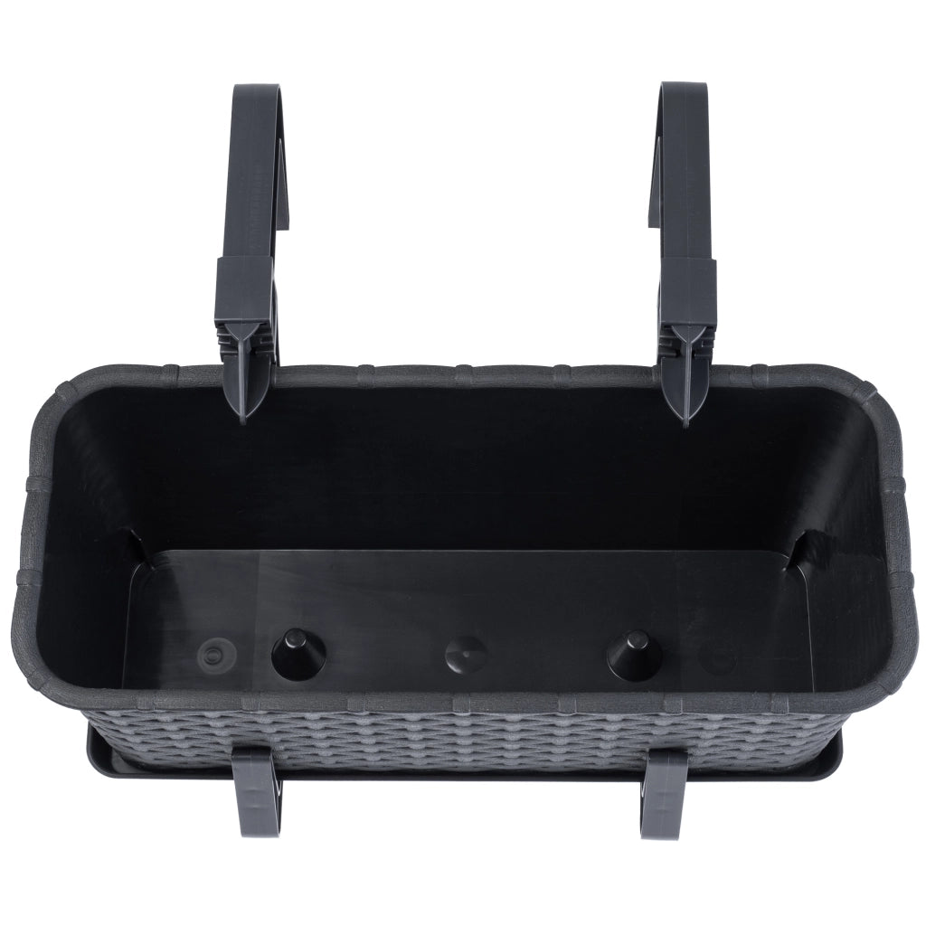 Fioriera da balcone KADAX con supporto, 40 cm + manici