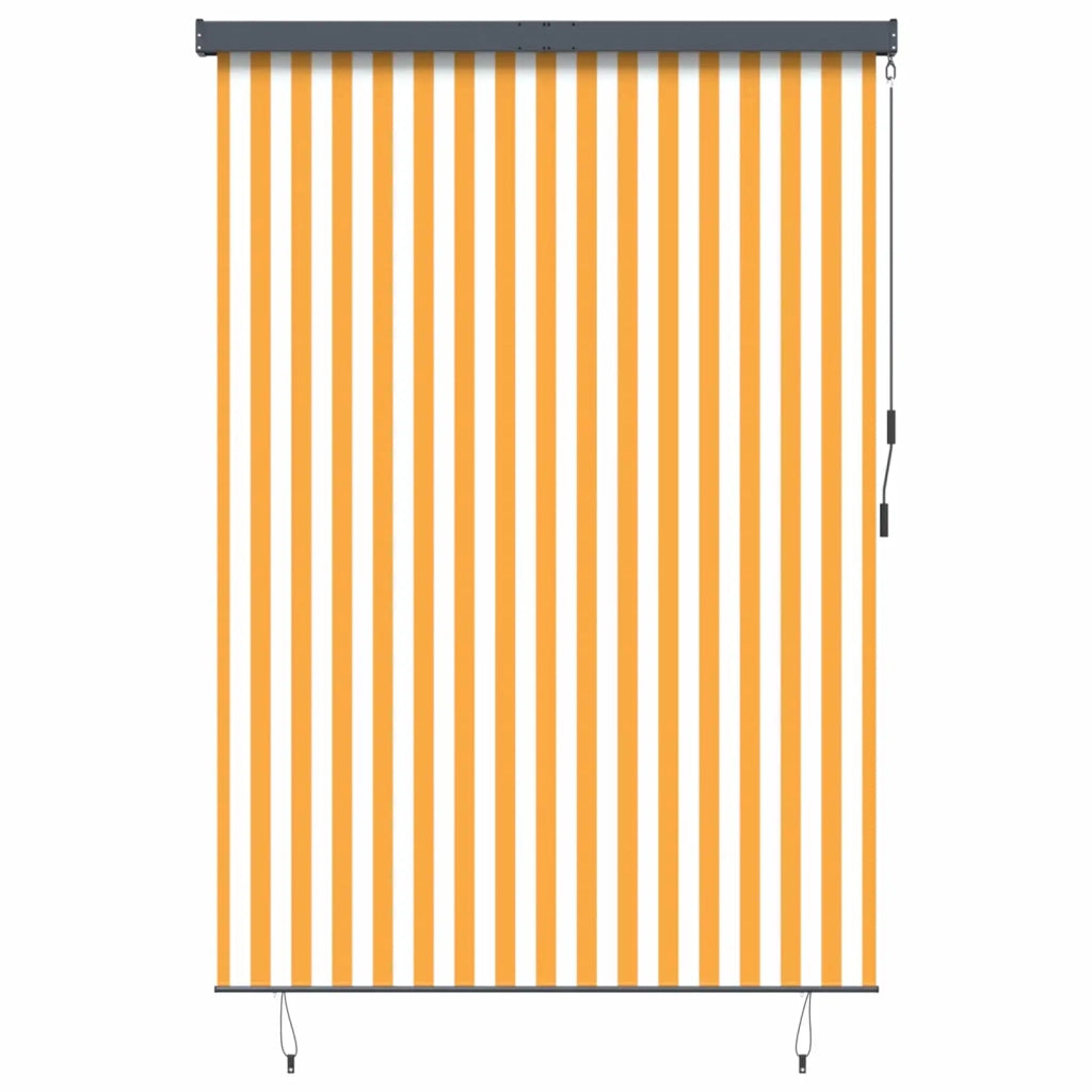 Tenda a rullo Bianco e Arancione 180 x 250 cm 362083