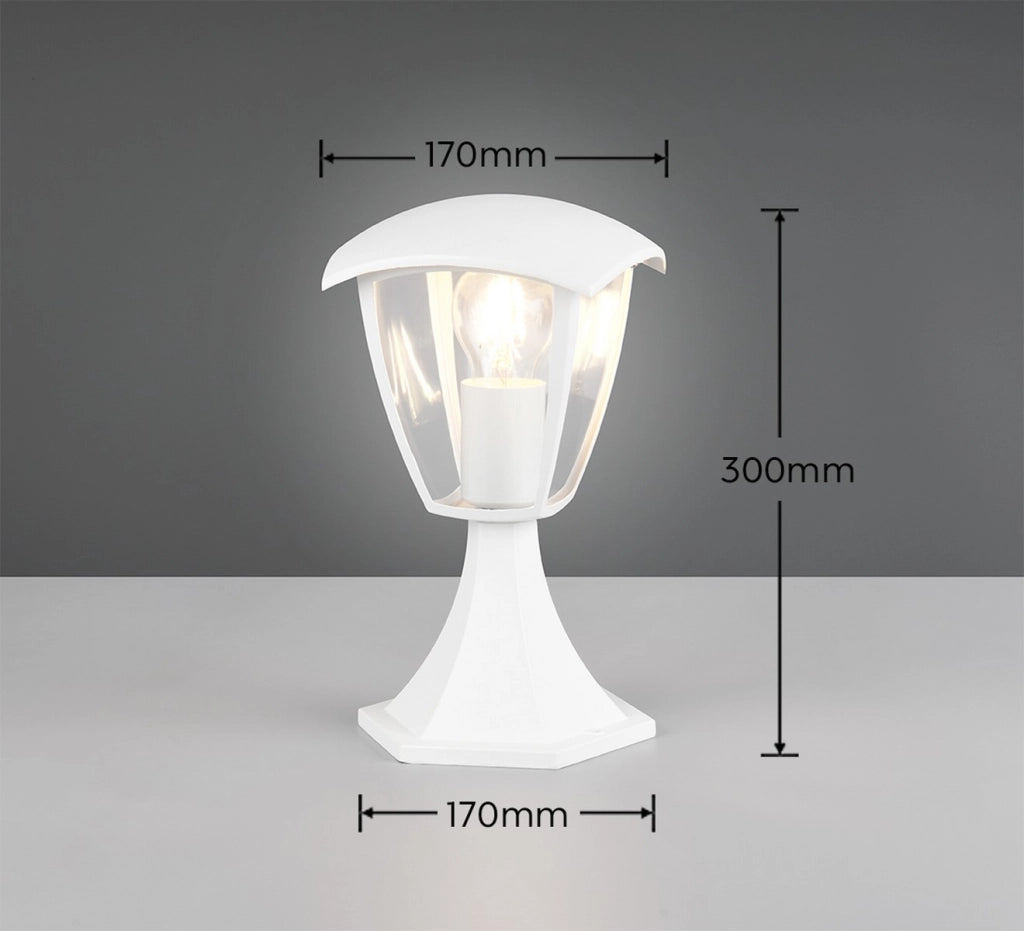 Lampione giardino classico VENTA 1xE27 bianco Trio