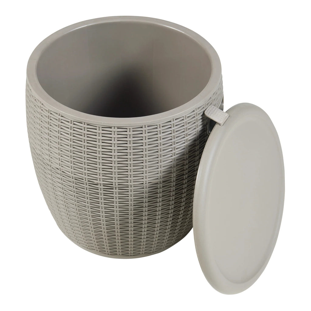 Sgabello da giardino con refrigeratore 44 x 40 cm marrone chiaro 03_0011102