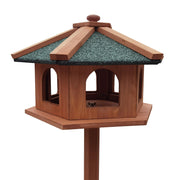 Toboli Mangiatoia per uccelli selvatici con supporto in legno di abete 115cm Resistente Con finestre