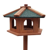 Toboli Mangiatoia per uccelli selvatici con supporto in legno di abete 115cm Resistente Con finestre