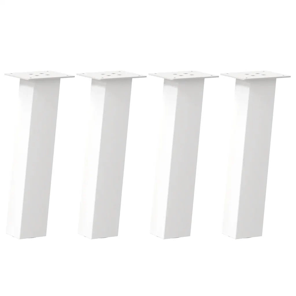 Gambe per tavolino da caffè 4 pz Bianche 42 cm Acciaio 4012501