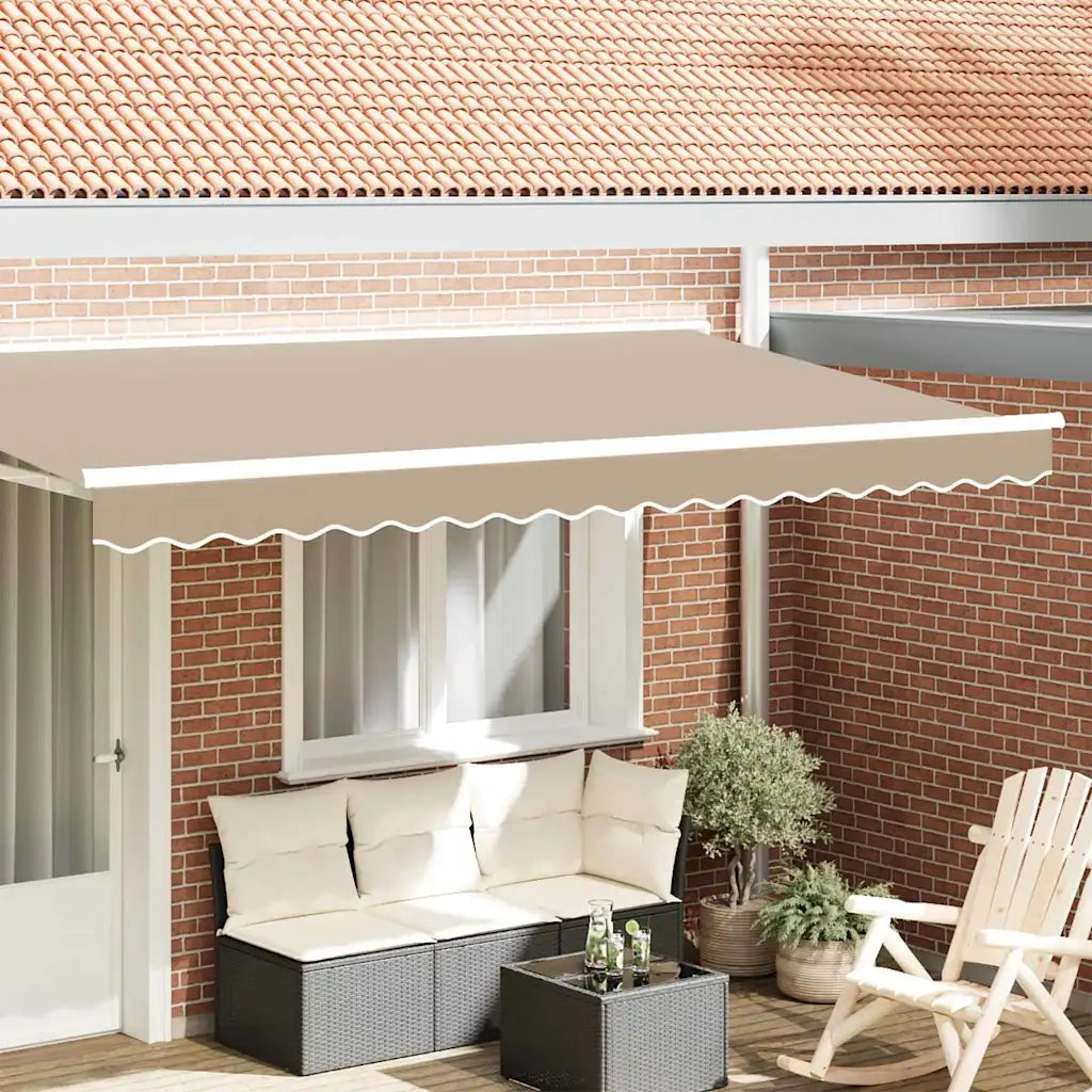 Tenda a Braccio Beige 380 x 20 cm Tela 42000760
