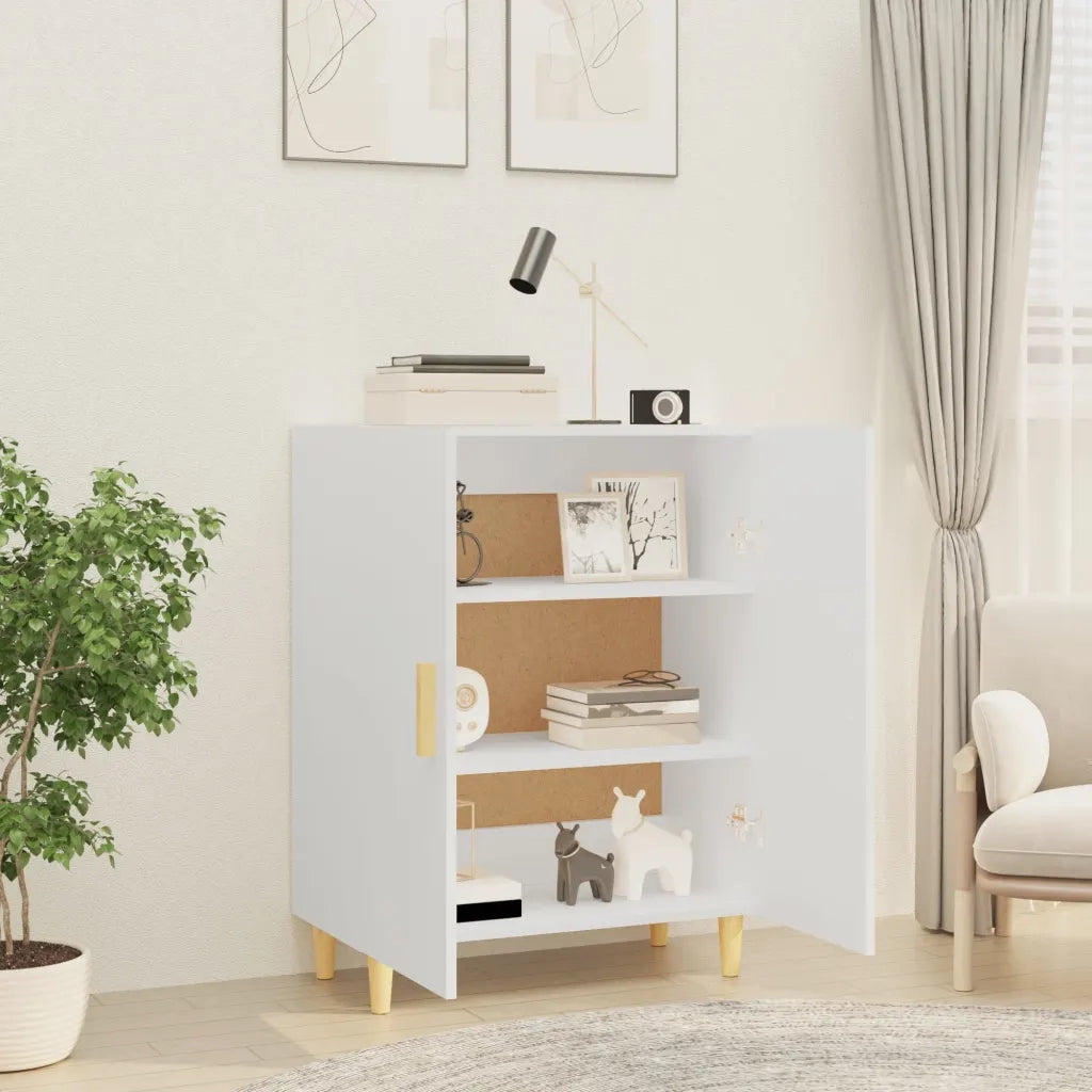 Credenza Bianca 70x34x90 cm in Legno Multistrato 812096
