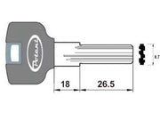 CHIAVE GREZZA PROFILO PIATTO 4000.K.G R1 - 10 pezzi POTENT