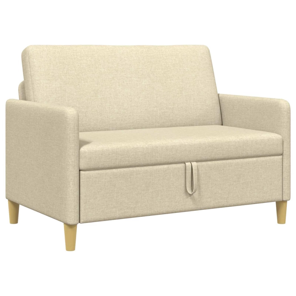 Divano con Storage Crema 122 x 78 x 87 cm Poliestere 42036898