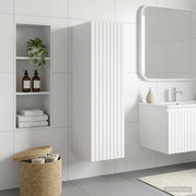 Mobiletto da Bagno a Muro Bianco Lucido 33 x 34,5 x 100 cm 890656