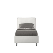 Letto Singolo 80x200 cm con Rete e Contenitore Antea Bianco