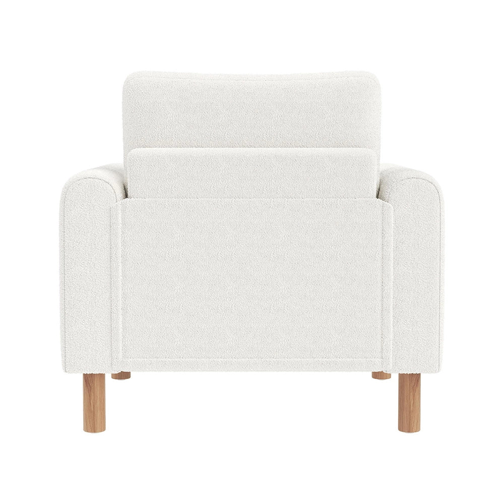 Poltrona moderna - Xylo - Con cuscino spesso, bianco