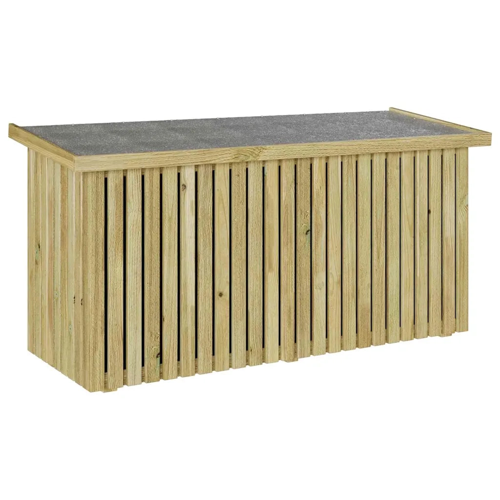 Scatola di Stoccaggio per Giardino Naturale 119 x 44 x 58,5 cm 42013043