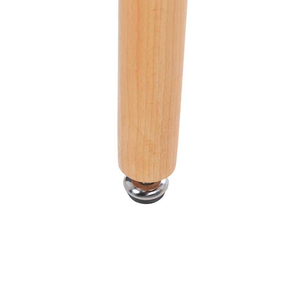 Tavolo da pranzo rotondo bianco MDF piano tavolo 80 cm gambe in legno di faggio marrone chiaro con cappucci protettivi sala da pranzo