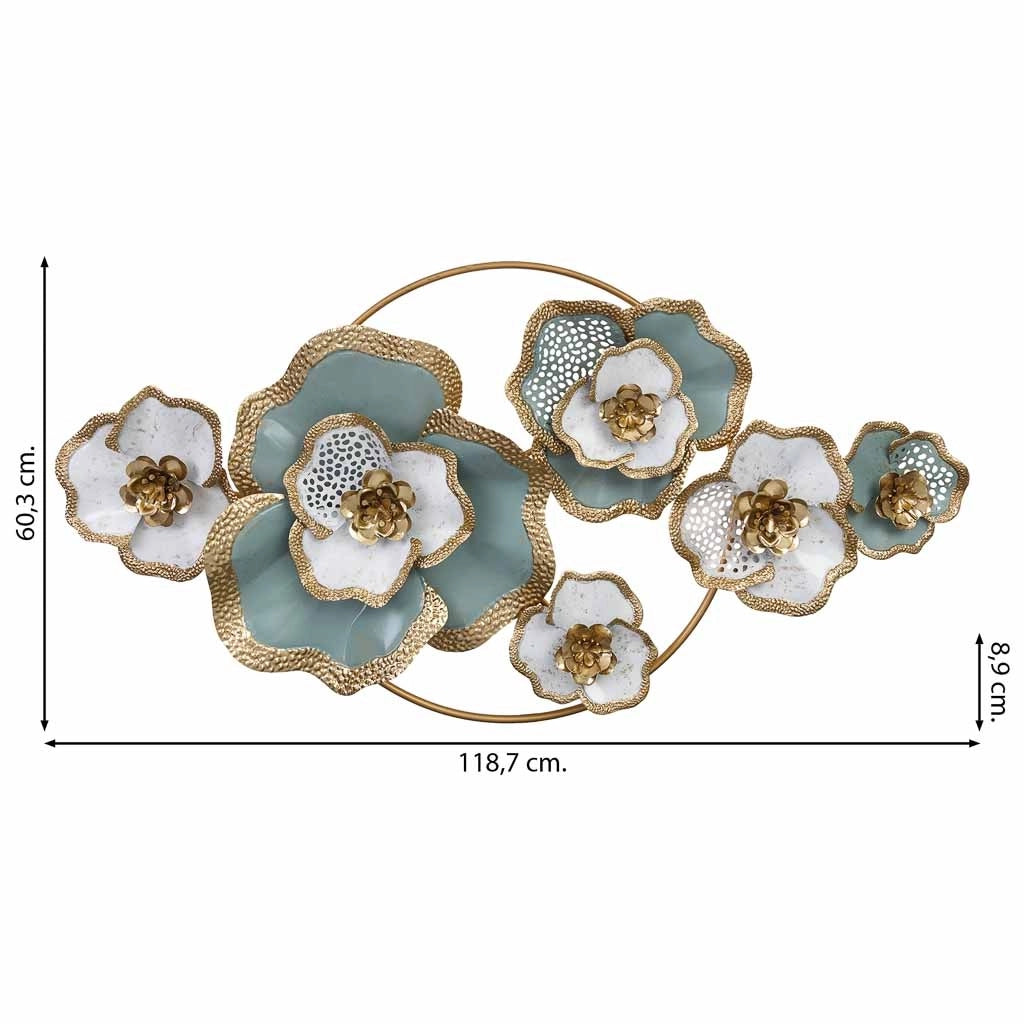 Carta da parati decorativa in metallo 118,7x60,3x8,9