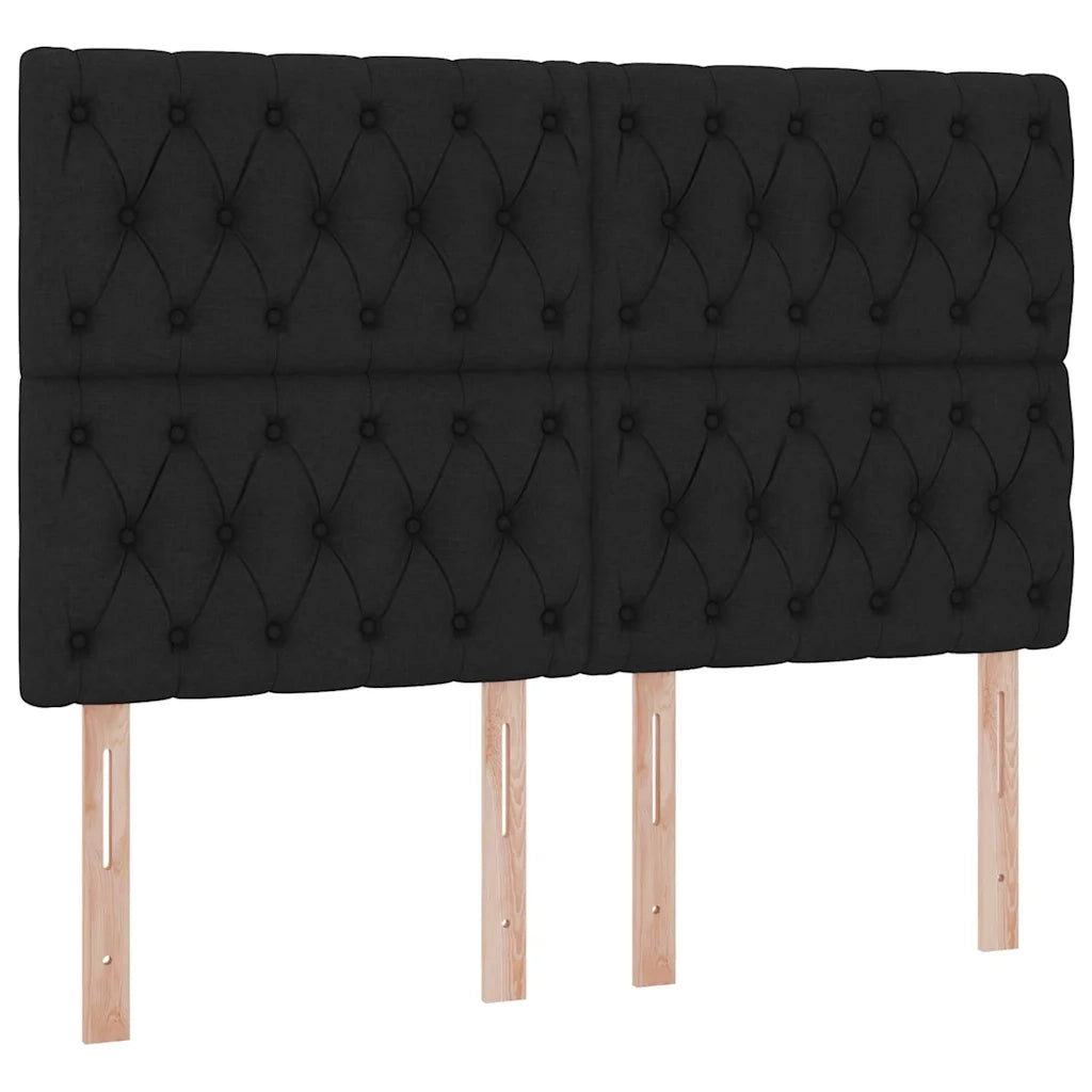 Letto con contenitore e materasso Nero 140 x 200 cm Poliestere