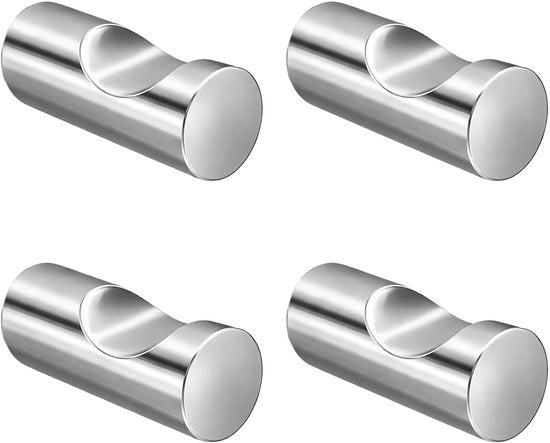 Haken per asciugamani 4 pezzi - Acciaio inossidabile 304 - Haken per parete - Adesivo auto-attaccante - Per asciugamani da bagno/asciugamani - Incluso materiale di fissaggio