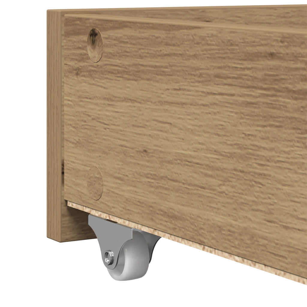 Divano Letto con Cassetti Rovere Artigianale Legno Ingenerizzato