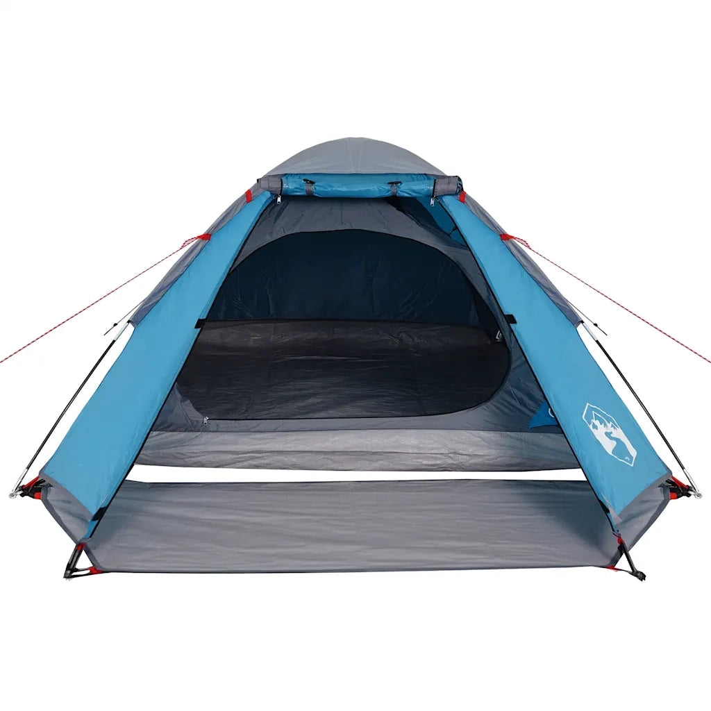 Tenda da Campeggio a Cupola per 4 Persone-Tenda per Escursionismo Blu Impermeabile 456354