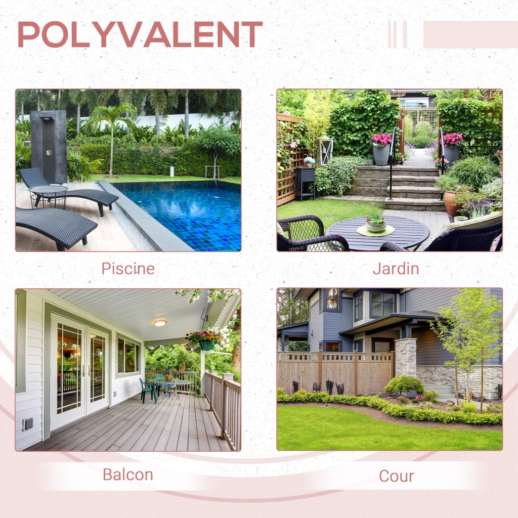 Tavolino da giardino pieghevole ¨C Zephmum ¨C Legno e metallo 40x40x40 cm