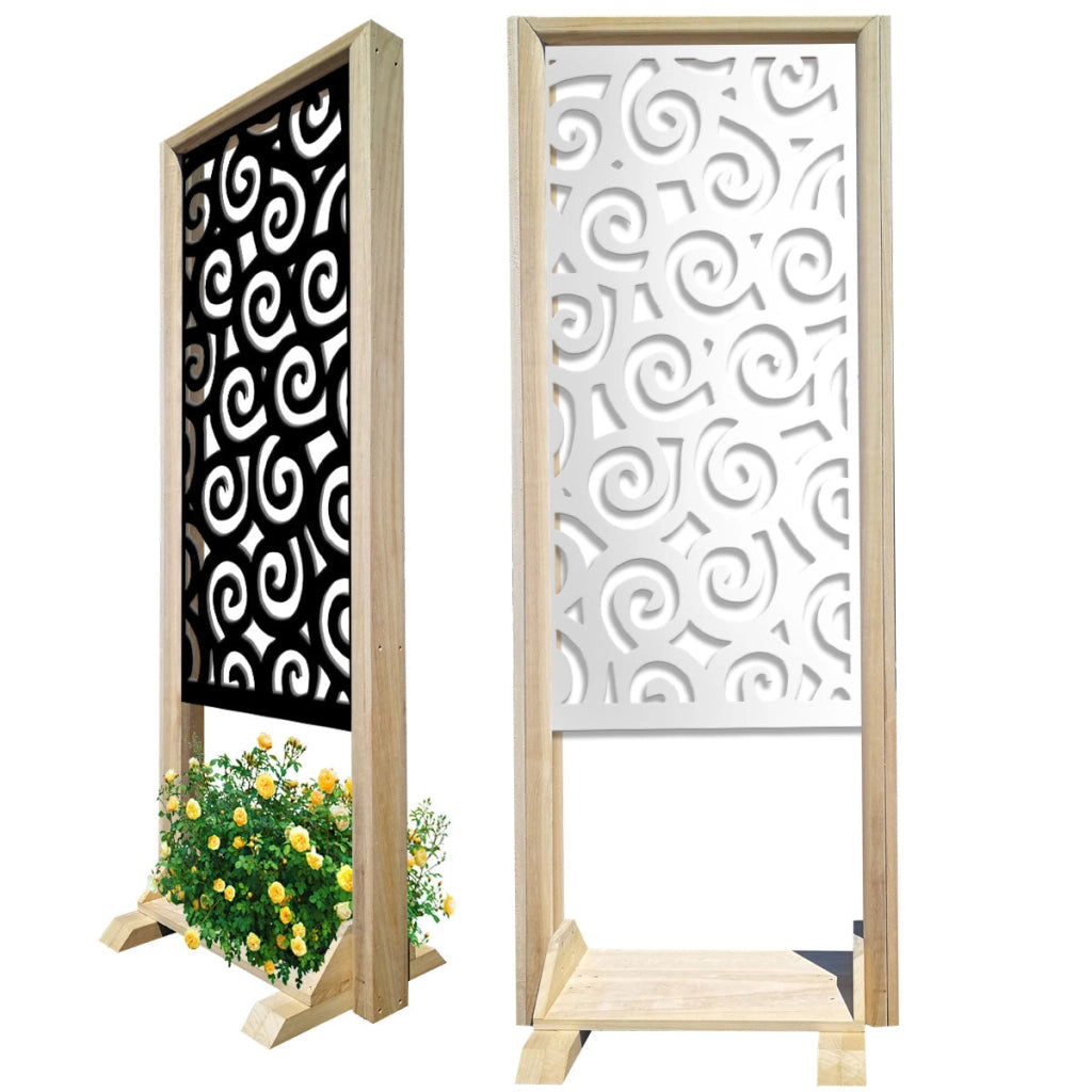 RICCI - Separè  - Paravento modulabile - 70x190cm - in Legno e PVC Colore: nero