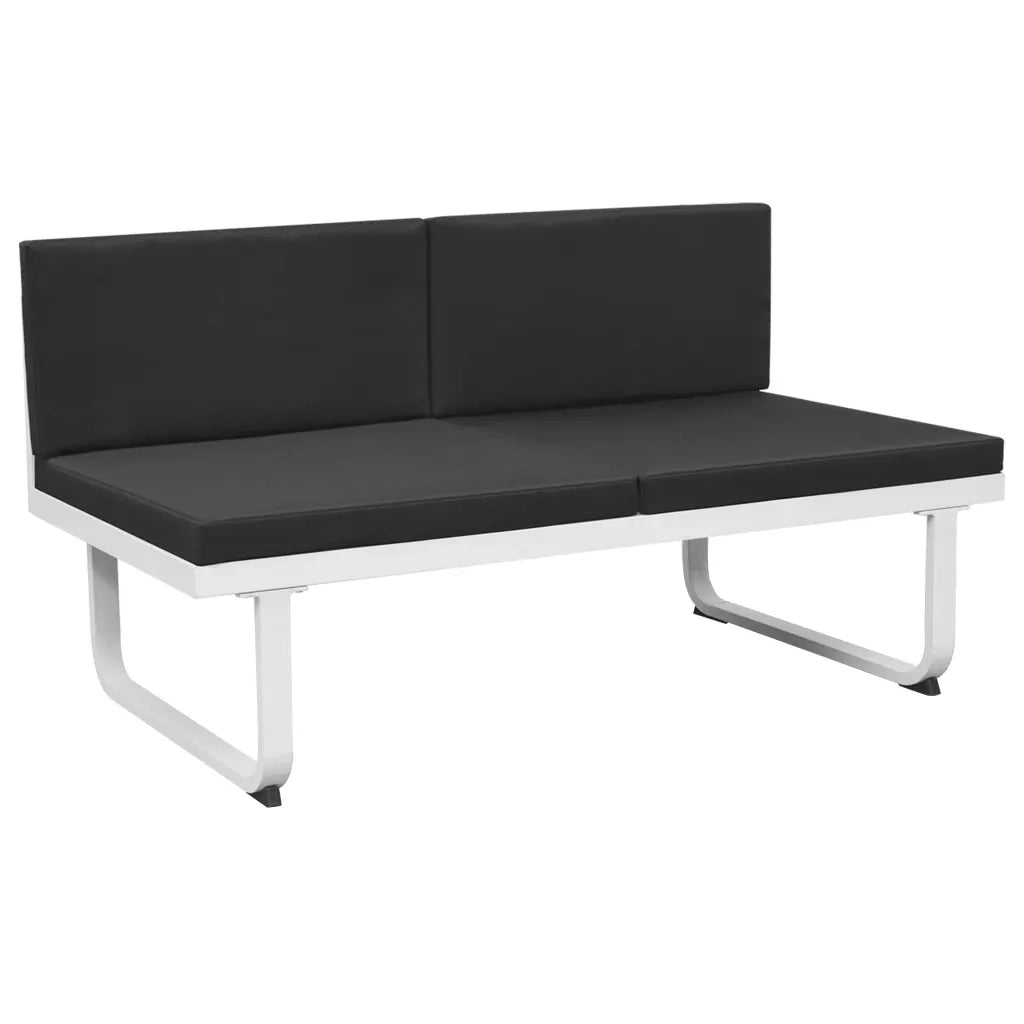Set Divani da Giardino 5 pz in Textilene e Alluminio Nero 42814