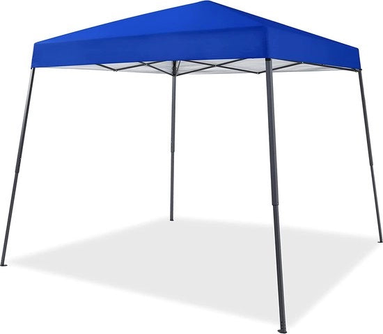 Pavilione acqua-tight pop-up tenda per giardino con 4 contenitori per sabbia, tenda per party op-pieghevole inclusa accessori e borsa da trasporto, blu